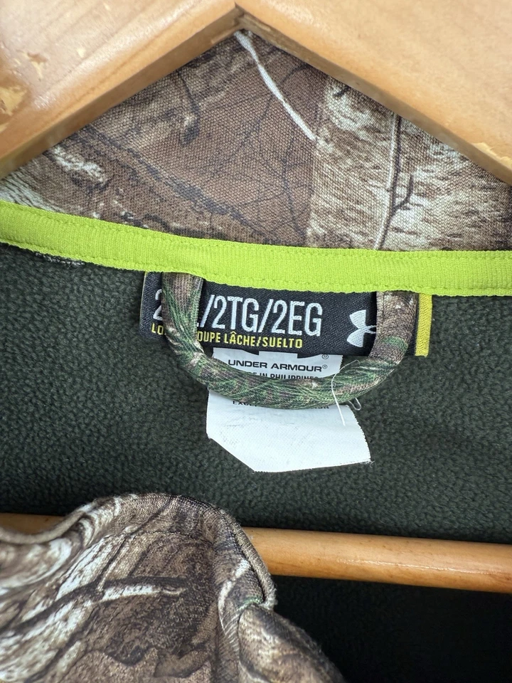 Under Armour Jacket Mens XXL Scent Control Camo Hunting Full Zip Fleece Lined - Image 3 of 4