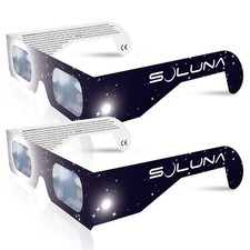 Solar Eclipse Glasses, CE and ISO Certified, Made in USA - 2 Pack by Soluna | Sa