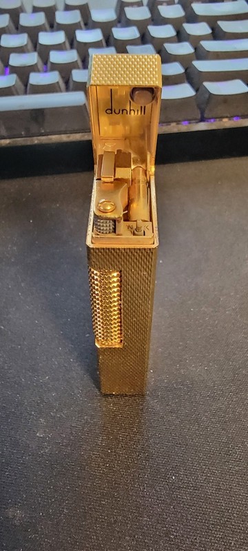 vintage dunhill rollagas lighter gold