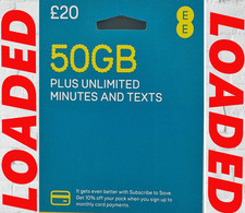 EE Data Sim card 4G &5G loaded With 50GB Data for MIFI ALL Device iPads EE DATA