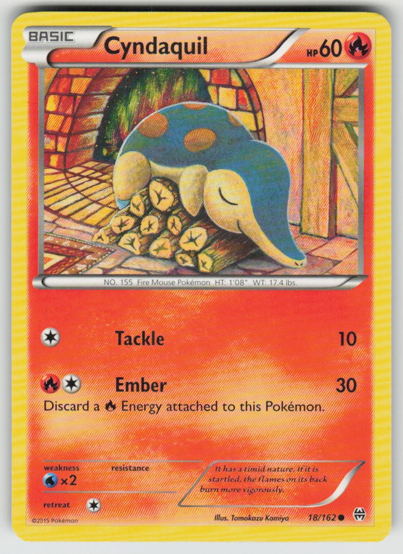 Cyndaquil 18/162 Common BREAKthrough Pokemon Moderately Played