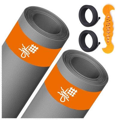 Window Door Screen Replacement Kit Mesh 48x99 Inch Spline Roller 2 PCS
