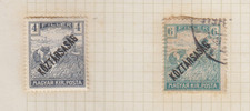 LOT 2 Timbres Anciens HONGRIE 1916-22 Neufs Surcharge  et Oblitéré 4f 6f