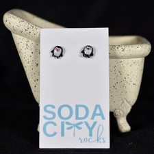 Penguin Stud-Style Earrings- Hand-Created - Nickel-Free