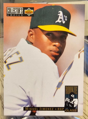 1994 Upper Deck Collector's Choice Miguel Jimenez RC #12 Oakland Athletics