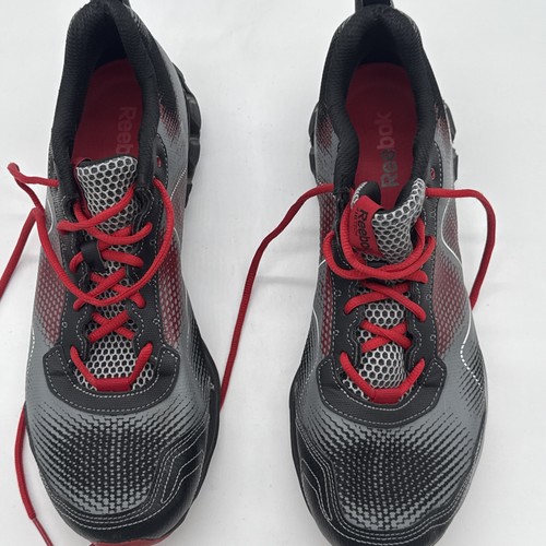Reebok Mens Shoes Zigtech ZigKick Wild Grey Black White Red Size 11 Mens! - Picture 2 of 7