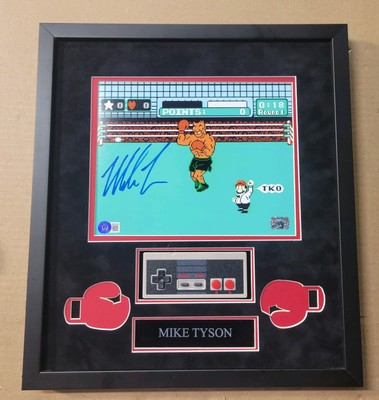 #ad MIKE TYSON AUTOGRAPHED FRAMED 8X10 PHOTO PUNCH OUT W CONTROLLER Beckett COA $195.00