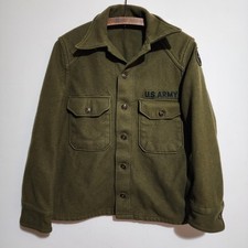 Vintage Korean War M1951 Wool Field Shirt OG-108 65th Inf Div Patch Men's Medium