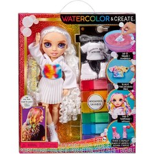 Rainbow High Watercolour Create DIY Fashion Doll Purple Eyes Washable 507581-EUC