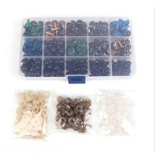 1 Box Plastic Safety Eyes with Washers For Crafts Crochet Toy Stuffed Animals