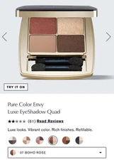 Estee Lauder Pure Color Envy Luxe Eyeshadow Quad 07 Boho Rose 0.21 oz