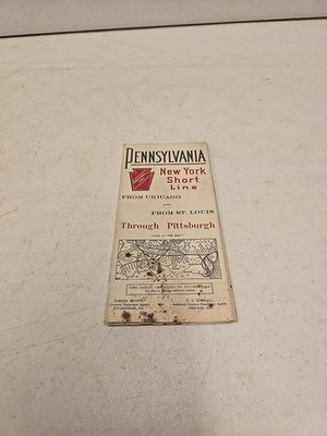 Antike 1905 Pennsylvania Lines Railroad New York Shortline Zeittafel Farbkarte