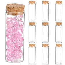 10 Pcs Glass Tube Test Tubes Borosilicate Small Bottles with Cork