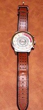 Marvel Spider-Man Quartz Analog Watch Brown Leather Band Silver Case 40-43mm