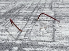 Silhouette Eyeglasses Frames 5479 20 6055 Gold Red Rimless 17-135 Austria