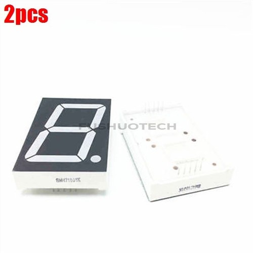 2Pcs Common Cathode Led Display 1.8 Inch 1 Digit 7 Segment Green New Ic ...