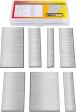 2100 PCS Brad Nails 7 Sizes multi-Length Galvanized Straight 2100 Upgrade 