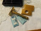 Vintage Gillette Razor Metal in Travel Case Set Kit - 1920s with blades — photo 3