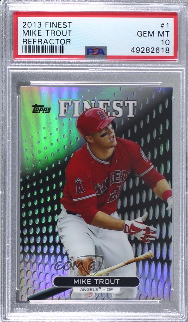 2013 Topps Finest Refractor Mike Trout #1 PSA 10 GEM MT