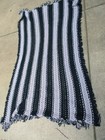 Lot of 2 VTG Handmade Crochet Throw Blankets Quilts Horizontal w/ Fringe 69"x45" — photo 9