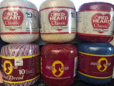 Cotton Crochet Thread Size 10-Red Heart South Maid Grandma's Best