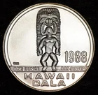 1988 Hawaii Dala Great KAMEHAMEHA Hawaiian 1oz 999 FINE Silver round C5858