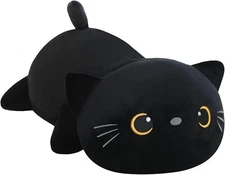 Weighted Black Cat Plush, Weighted Black Cat Stuffed Animal, Cute Plushies Soft