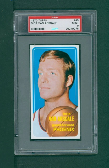 1970 Topps Basketball Card - #45 Dick Van Arsdale, PSA 9 MINT