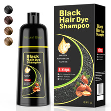 Shampoo Para Cubrir Canas Cabello negro Hierbas Naturales Organico Brillo 500 M