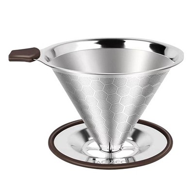 1X Doppelschicht Kaffee Filter Dauerfilter Kaffeefilter Kaffeebereiter