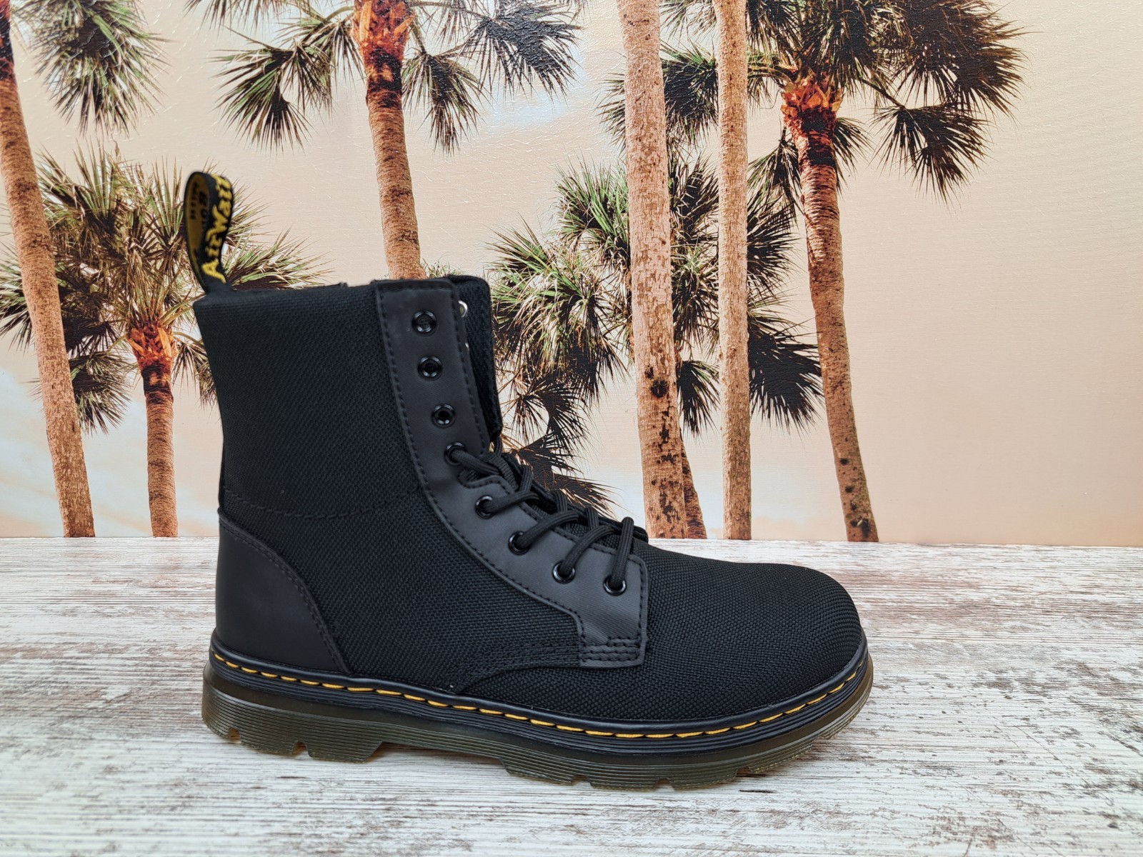 Dr. Doc Martens Combs Canvas Utility Combat Boots Black Women's Size 5 NEW thumbnail 2