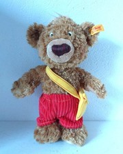 Steiff Knopf Teddy Bear EAN 014444 28 cm 11" button  yellow flag