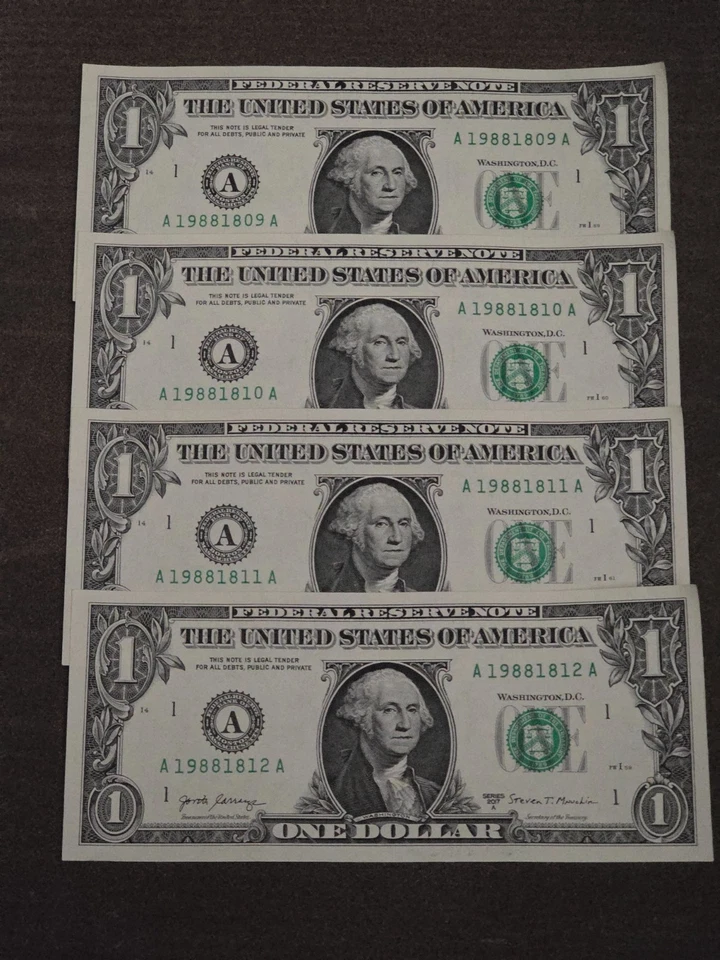 Lot of 4 2017A birthday notes A1988-18-09A to A1988-18-12A circulated ungraded - Image 3 of 3