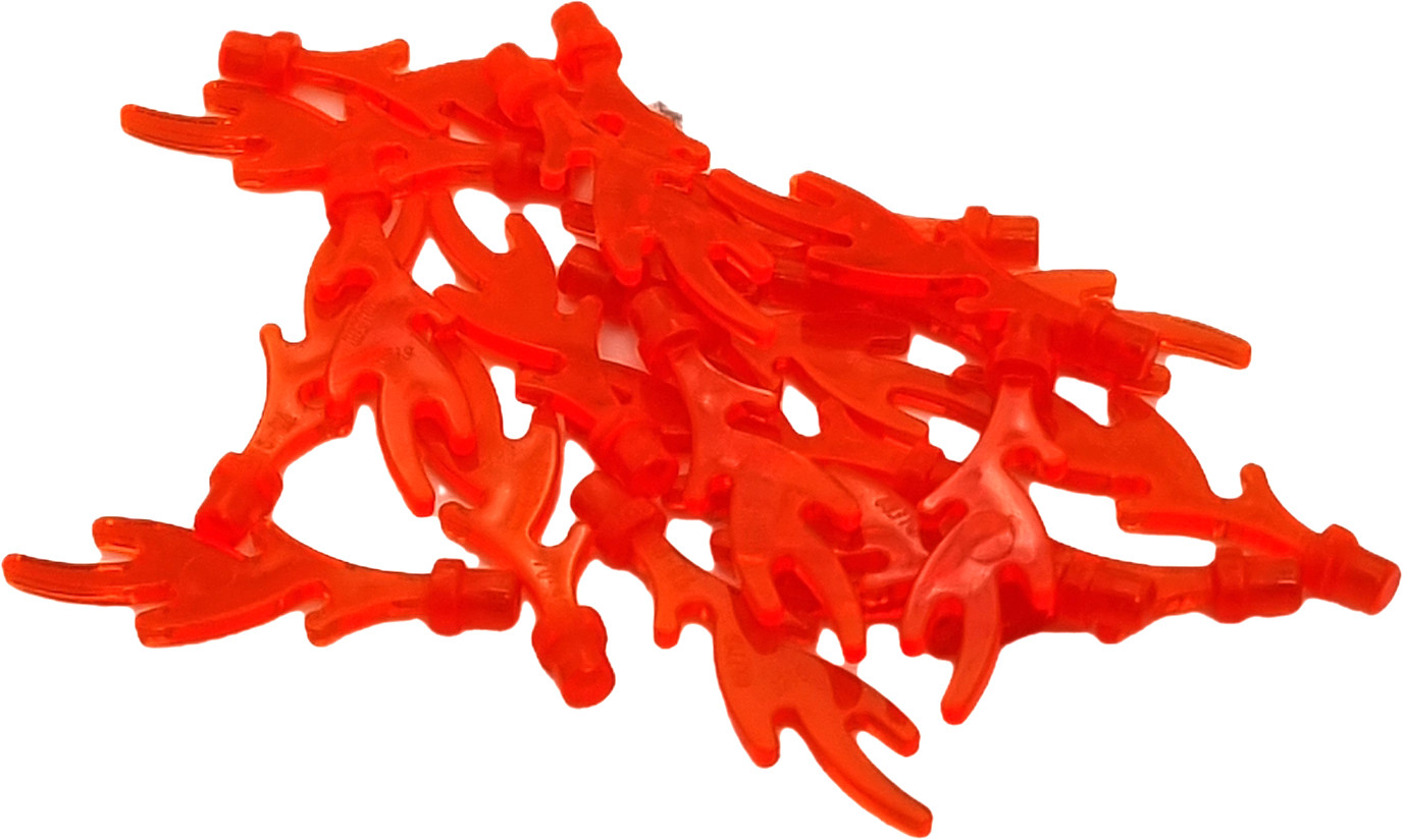 Конструктор LEGO Feuer Flamen прозрачный оранжевый 20 штук 1690₽