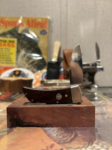 VINTAGE BOKER TREE BRAND SOLINGEN GERMANY WOOD TINY LOCKBACK KNIFE NICE (19885)