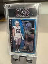 2024 Panini Obsidian #21 Maxx Crosby/Howie Long Eclipsing Legends Blue 10/25 AB