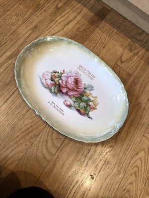 Vintage   Give Us This ￼Day Our Daily Bread  J. C. Bollenbach Grocer Adv. Tray