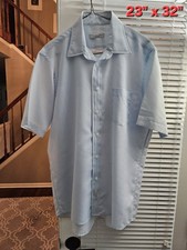 Vintage Christian Dior Chemise Short Sleeve Button Down Shirt Striped 16 Men's