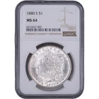 1880-S $1 Morgan Silver Dollar ~ NGC MS 64