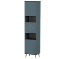 Bad Hochschrank Badschrank Blau BadmöBel Badezimmerschrank Schrank Aufbewahrung