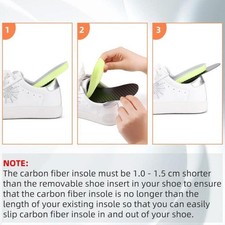 Carbon Fiber Insole For Men Running Sports Foot Insert Breathable Shoes Pads