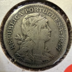 1947 Portugal 50 centavos coin Do86