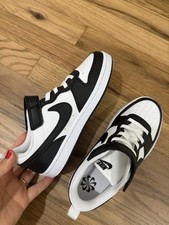 Nike Court Borough Low 1 Little Kids Sneakers Black White