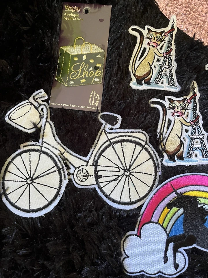 Lot Of Funky Patches Rainbow Unicorn Bike Mermaid Cats Glitter Ballet Dog - Image 4 of 4