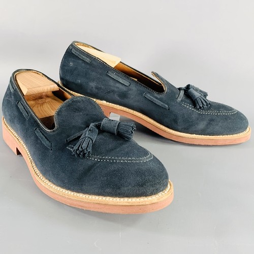 Mocassins à pompons en daim bleu marine ALDEN taille 11