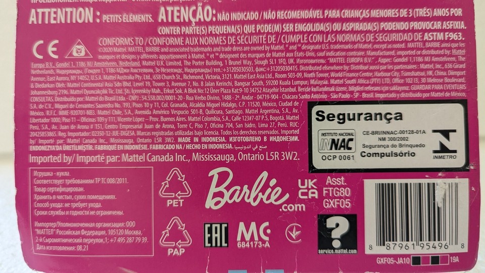 Barbie Made to Move Doll Yoga Latina 2020 Articulated Green Top MTM New