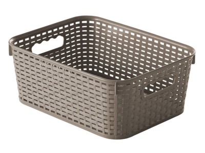 Aufbewahrungsbox Rattan 35 x 27 x 14 cm grau JOTTA | eBay
