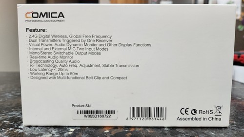 Comica BoomX-D D2 2.4 GHz Dual Wireless Microphone System for Android Phone - Picture 6 of 9