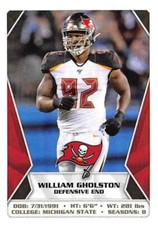 2020 Panini NFL Stickers #481 William Gholston Tampa Bay Buccaneers