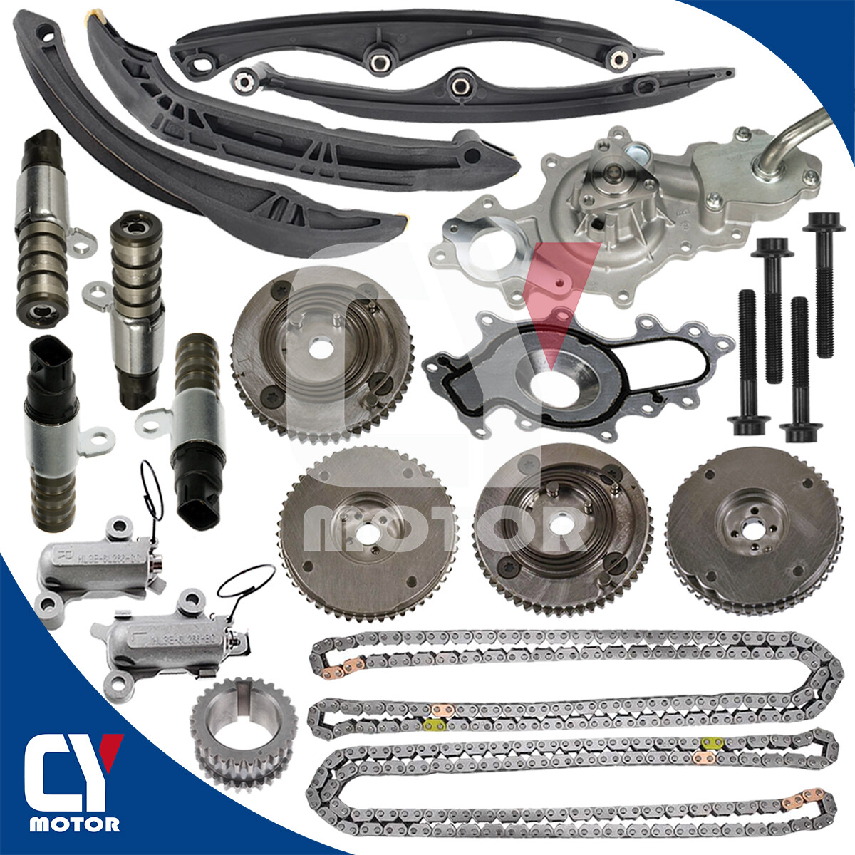 Kit Cadena De Distribución VVT Valve Water Pump For Ford GT Lobo F-150 V6 3.5L